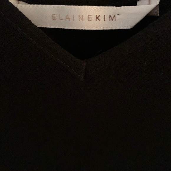 Elaine Kim Black Asymmetrical Lined Slip Dress Size Large - Picture 6 of 12